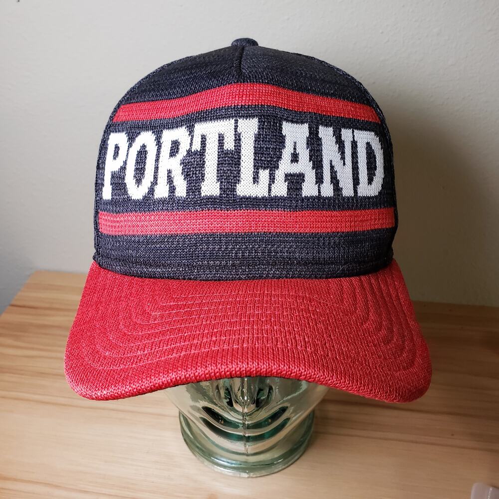 New Era Men's One Size Portland Snapback Hat Black And Red 59Fifty